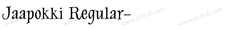 Jaapokki Regular字体转换